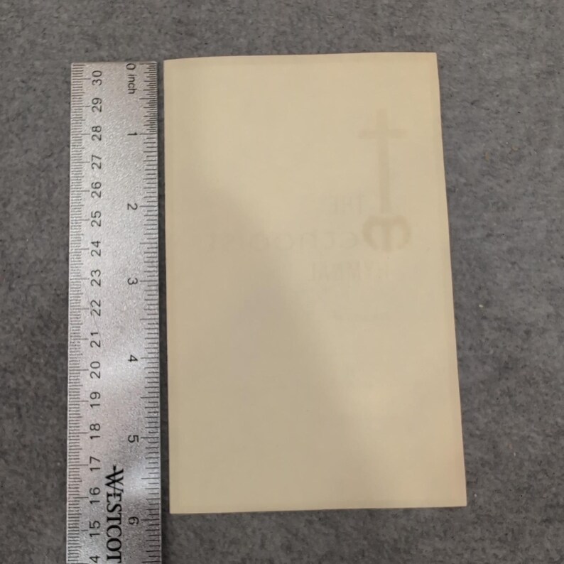 Vintage The Methodist Hymnal Bookplate Religious Church Book Label Property Of image 2