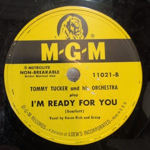 Tommy Tucker &His Orchestra Longing For You/I Am Ready For You 10" 78 RPM Record image 2