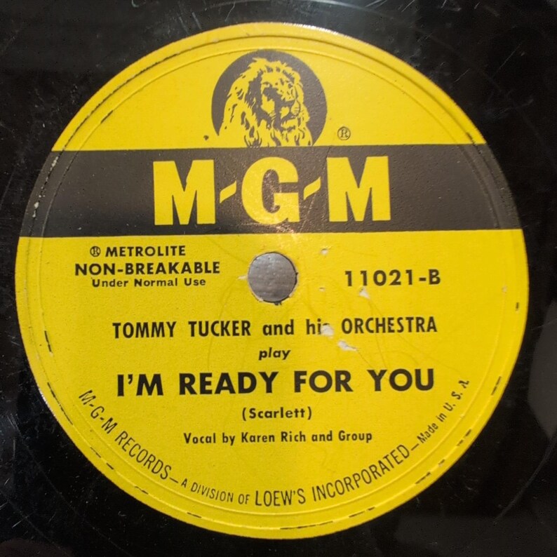 Tommy Tucker &His Orchestra Longing For You/I Am Ready For You 10" 78 RPM Record image 2
