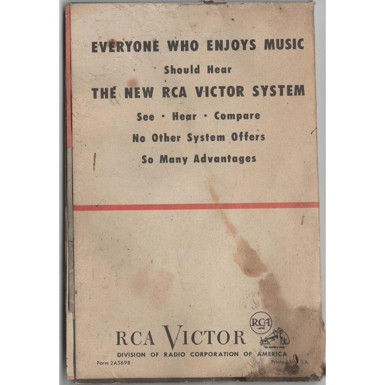 Vintage RCA Victor 45 RPM System Promotional Brochure Catalog Circa 1949 image 2