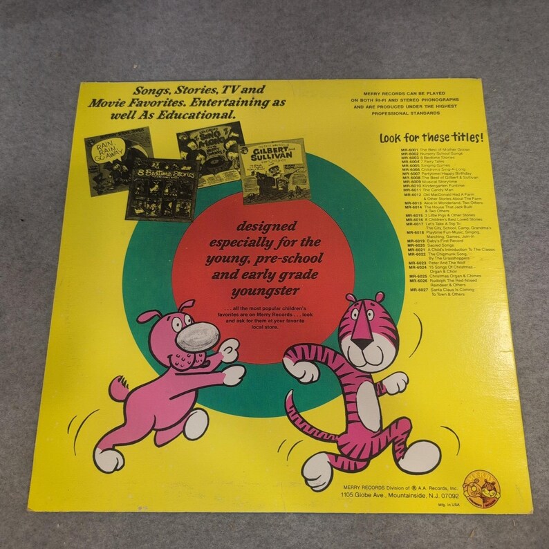 8 Storie della buonanotte James Kenney Merry Orchestra Vinile LP MR-6003 1972 immagine 2