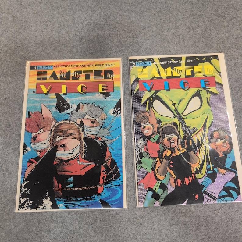 Hamster Vice 1 2 Eternity Comics 1986 Dwayne Ferguson Lot of 2 Issues image 1