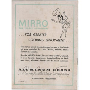 Libro de cocina Vintage Mirror: La primera semana de la novia en la cocina (folleto A-198 B) imagen 2