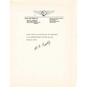 Sport Aviation Magazine June 1992 Aircraft + Signed Editor Letter to Contributor image 3