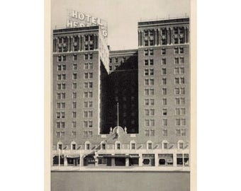 Herring Hotel Amarillo Texas Postcard Graycraft Natural-Finish Unused VG+