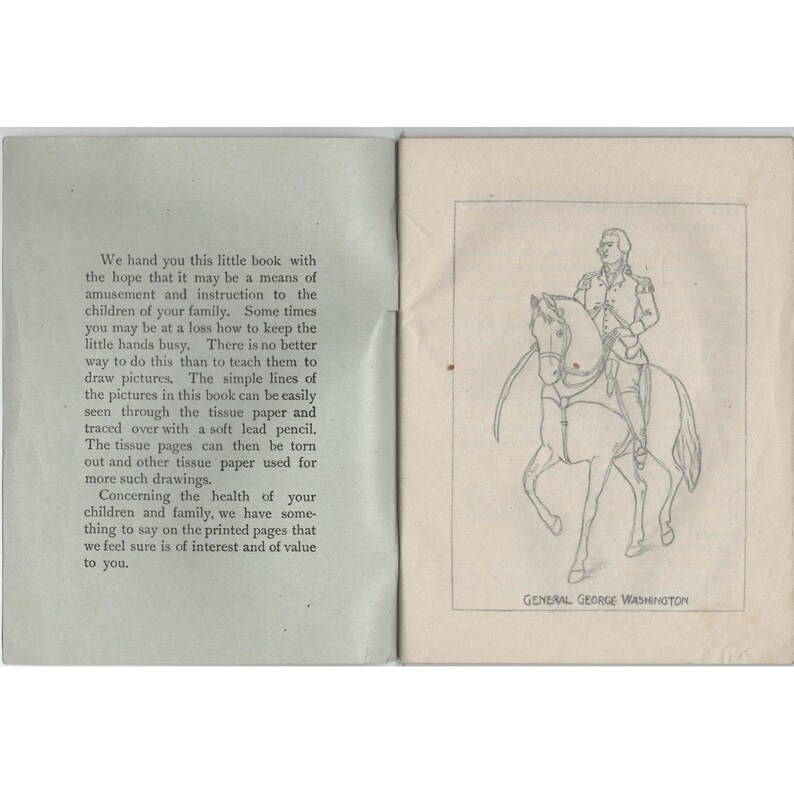 1922 Pictures for Little Hands to Draw Vintage Childrens Tracing Book Plough Co image 3
