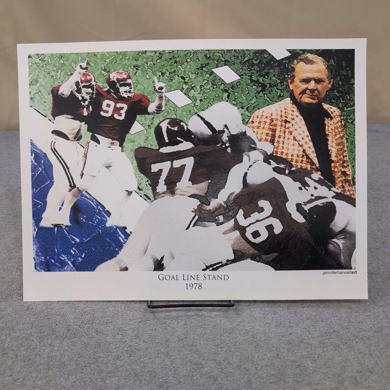 Jennifer Harwell Art History of Alabama Crimson Tide - Juego de 13 impresiones de fútbol imagen 4