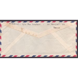 Vintage 1972 France Airmail Cover TAAF Guadeloupe Stamps Sarasota Florida VG image 2