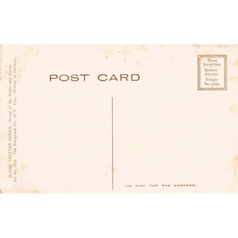 Vintage Meran Italy Postcard Globe Trotter Series Rotograph Co Kuechelberg View image 2