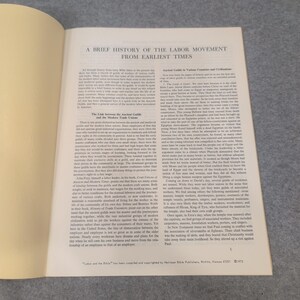 Labor and the Bible 1972 Heirloom Bible Publishers Labor Movement History VG+ image 2