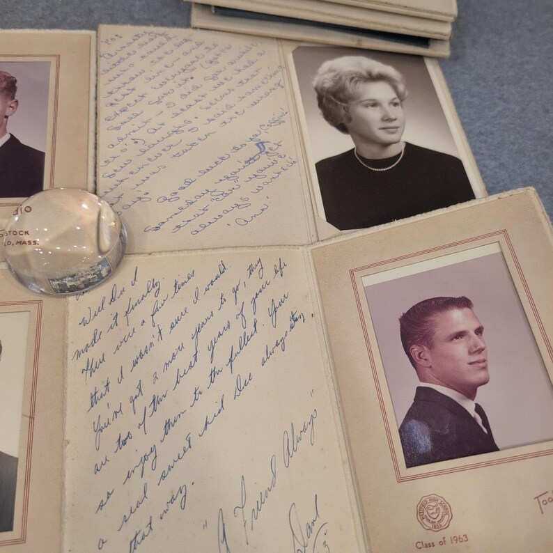 VTG Westfield High School 1963 Portrait Lot & 1950s Class Photo Massachusetts image 4