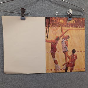 Vintage Coca Cola tom reklam för gymnasiebasketprogram 40 x 28 cm bild 2