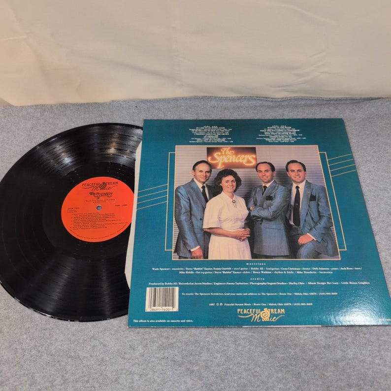 The Spencers I'd Like To Go Home Again Vinyl LP Southern Gospel 1987 PSM-1400 image 2