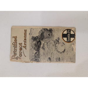 Vintage Petrified Forest Arizona Santa Fe Railroad Souvenir Booklet