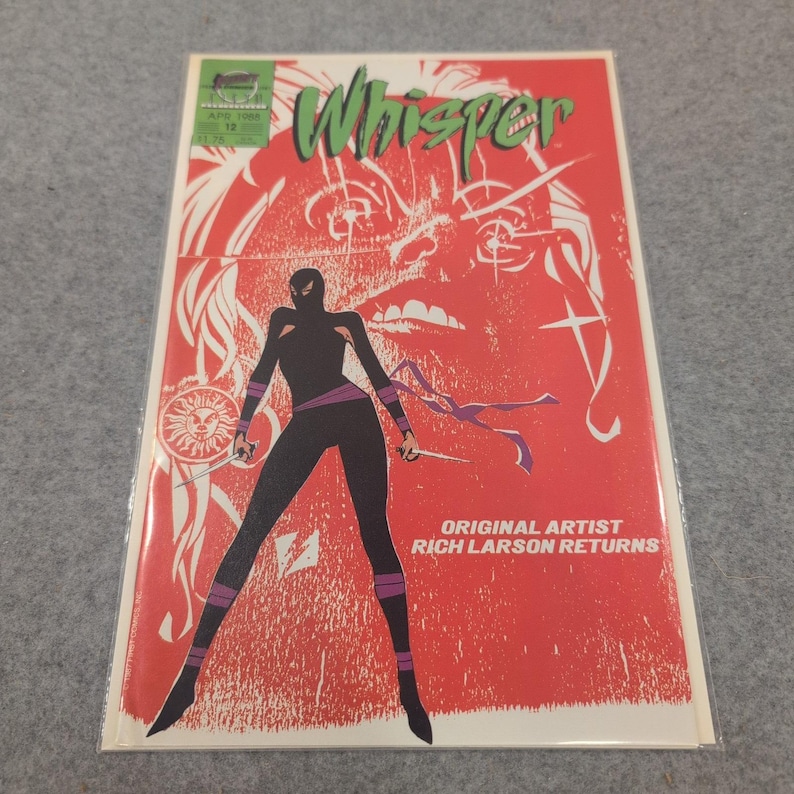 Whisper 12 First Comics April 1988 Rich Larson Art Ninja Series image 1