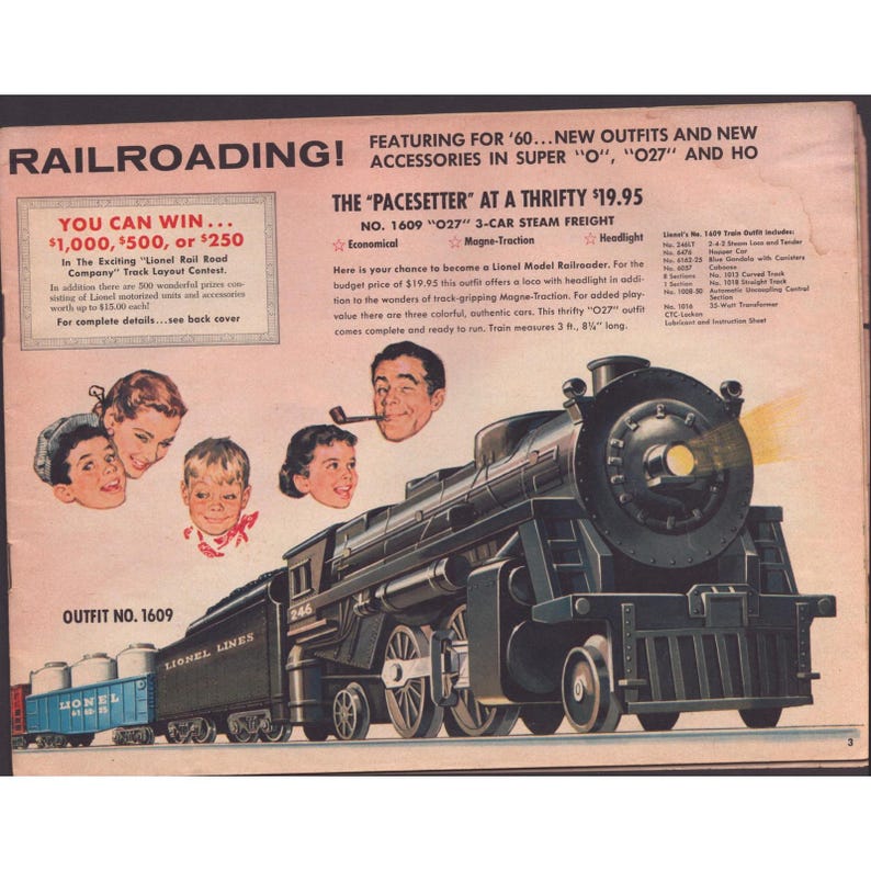 Vintage 1960 Lionel Trains Catalog O27 Super O HO Scale Santa Fe 2383 Rinkers image 2