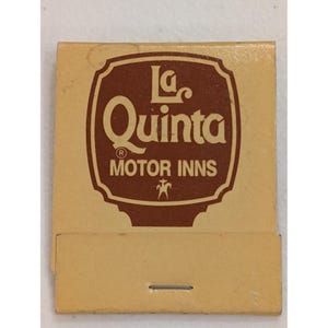 La Quinta Motor Inns Matchbook Vintage Hotel Advertising Colecionável 1980
