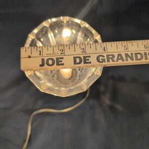 Vintage Electric Hurricane Accent Lamp Clear Cut Glass Silver Base image 7