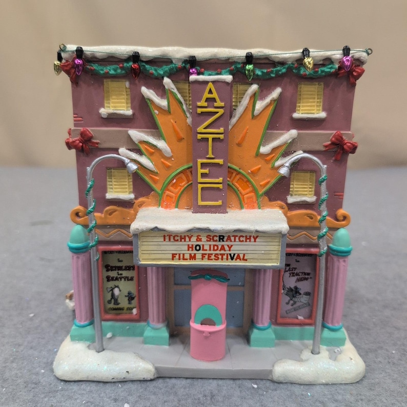 Hawthorne Village The Simpsons Aztec Movie House Christmas Village 2004 A1069 image 1