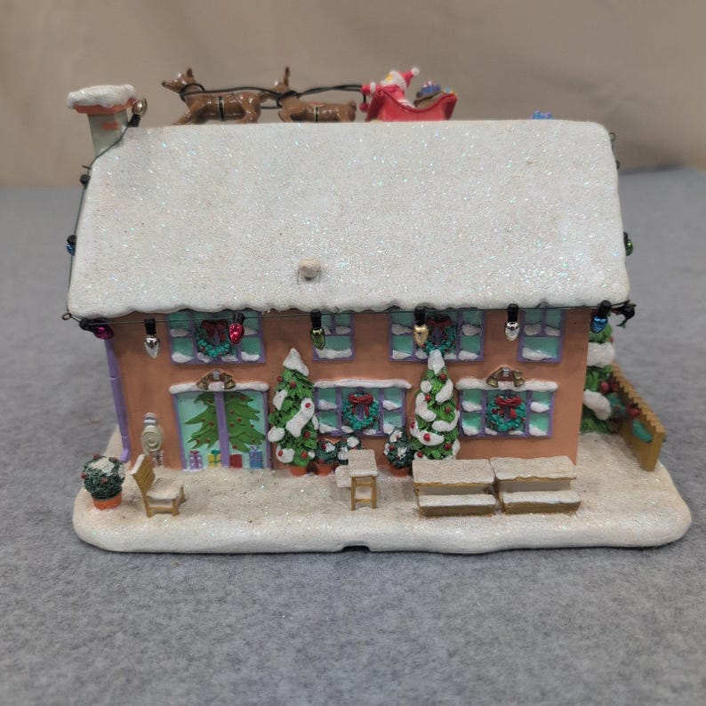 The Simpsons Christmas Village Ned Flanders House Seasons Greetings Light Up image 4