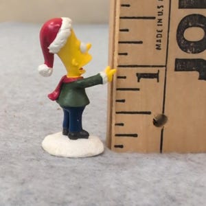 The Simpsons Hawthorne Village Bart Watch Out Homey Figurine 2005 Santa Hat image 3