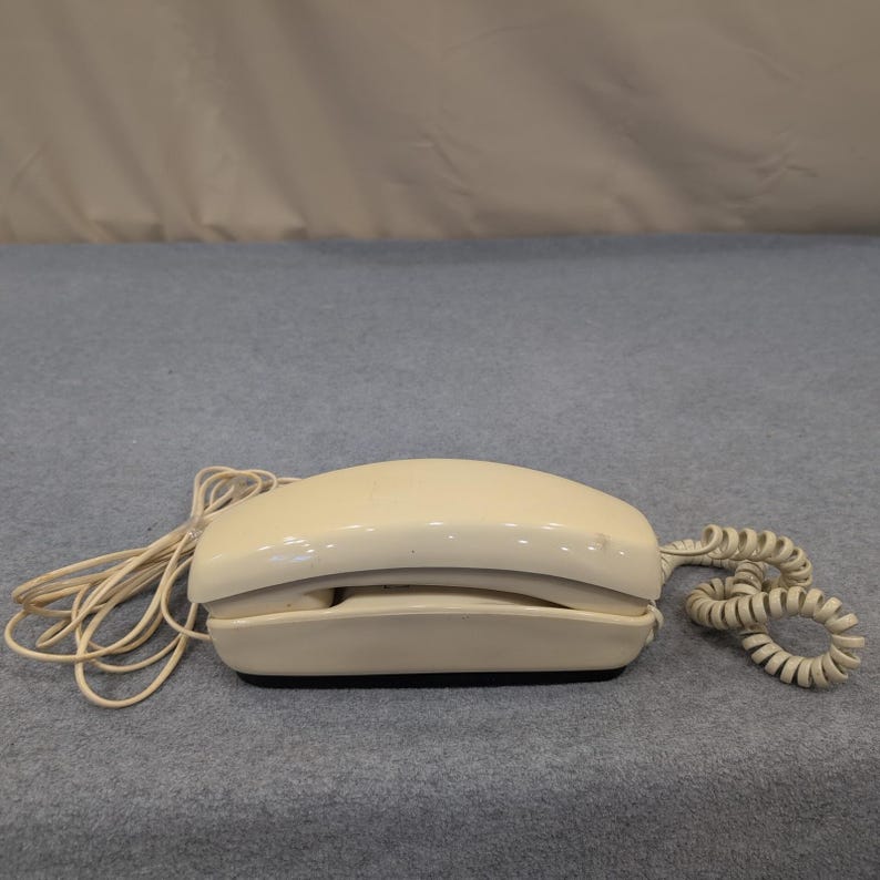 Vintage AIRMATE Beige Dial Push Button Telephone Retro Home Office Desk Phone image 2