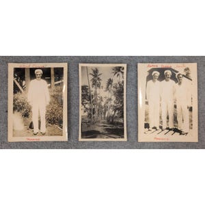 Set of 3 Vintage Seabees Sailor Photos Manus Island WWII image 1
