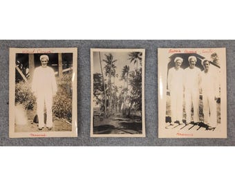 Set of 3 Vintage Seabees Sailor Photos Manus Island WWII