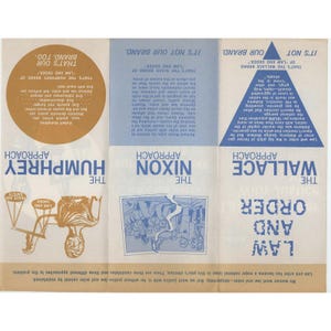 1968 Humphrey-Muskie Lag och ordning-kampanjbroschyr Union Women United bild 2