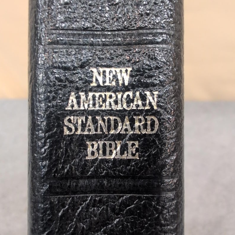 Thomas Nelson NASB The Open Bible Edition Black Leather Red Letter 947 Vintage image 1