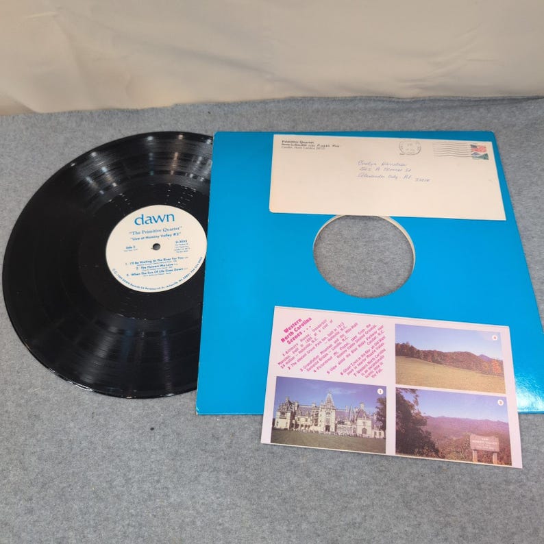 Primitive Quartet Live at Hominy Valley 2 Vinyl LP Dawn Records D-3052 Bluegrass image 4