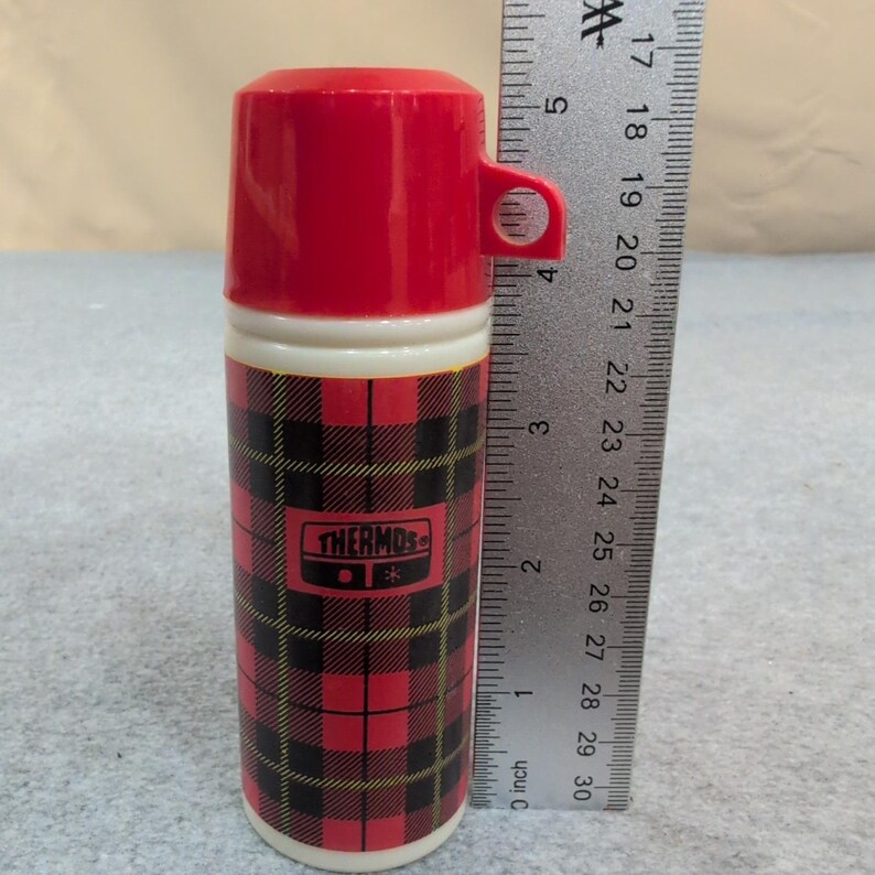 Thermos Sweet Honesty Body Splash Red Plaid Mini Flask 3 FL OZ Avon (Empty) image 2