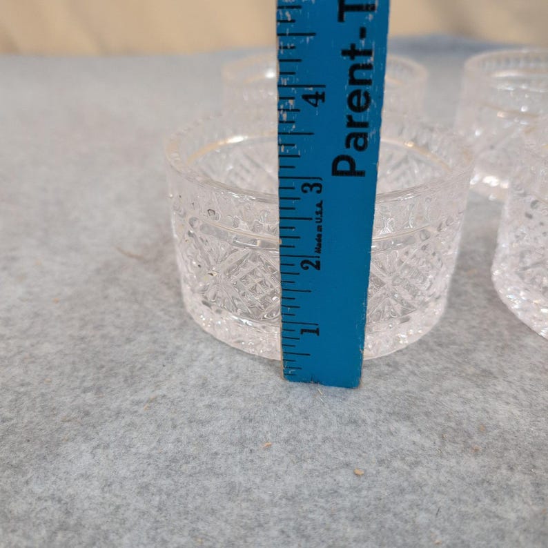 Shannon Dublin Crystal Salad Bowls Set of 4 Cut Glass Clear Round Dessert Dishes image 5