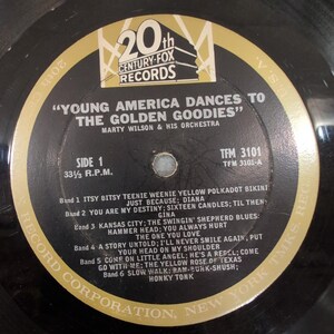 Marty Wilson Orchestra Young America Dances to Golden Goodies Vinyl LP TFM 3101 image 3
