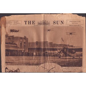Photogravure vintage du Sunday Sun de Baltimore du 12 avril 1931, section Carnaval aérien image 1