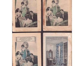 Vintage 1920s McCall's Magazine Booklets Set of 4 Party Hosting Interior Design