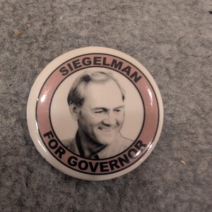 Don Siegelman For Governor Campaign Pinback Button Political Collectible image 1