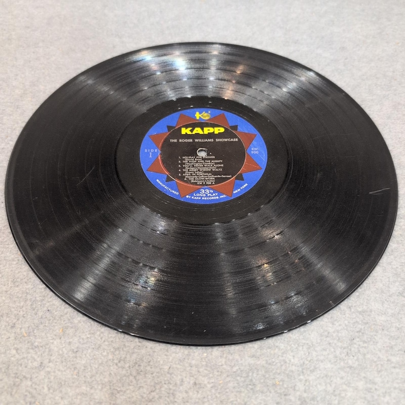 Roger Williams Showcase Vinyl LP Record Kapp KW-900 High Fidelity Piano Solo image 5