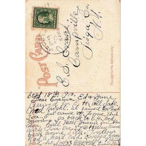 Vintage 1910 With Best Wishes Embossed Postcard Landscape Wm Miller NY Ser 251 image 2
