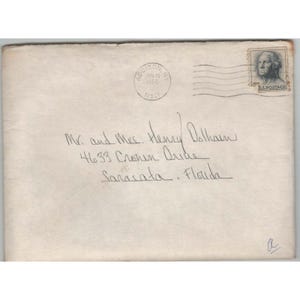 Konvolut von 13 Vintage-Briefumschlägen mit Poststempeln aus Sarasota, Florida, aus den 1950er- bis 1980er-Jahren Bild 12
