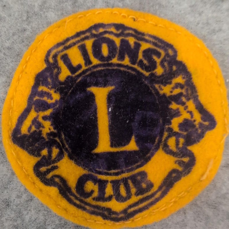 Lions Club International Emblem Patch Yellow Purple Circle Sew On Collectible image 1