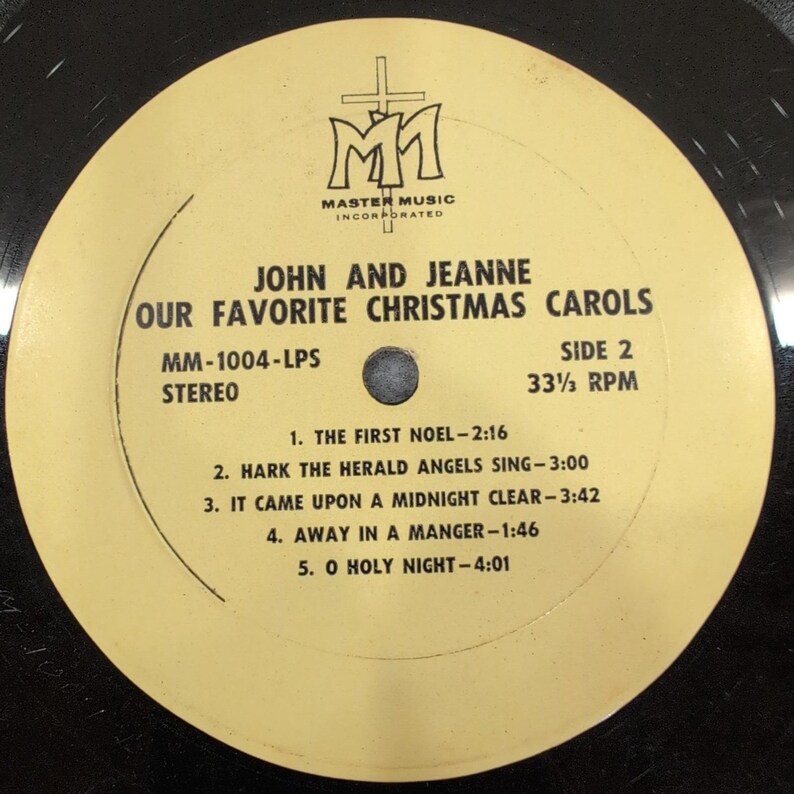John und Jeanne Unsere Lieblings-Weihnachtslieder Vinyl LP Master Music MM-1004-LPS Bild 2