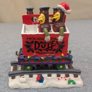 Die Simpsons Packen für Weihnachten Duff Beer Train Skulptur 2005 Bild 2
