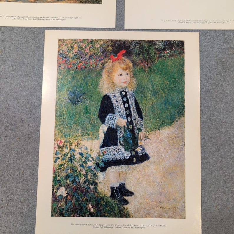 National Gallery of Art Print Set Renoir Monet Gerard David Impressionist Art image 2