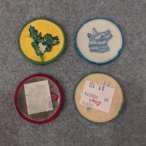 Vintage scoutmärken från 1970-talet, 4 delar – djurrelaterade märken, BSA bild 2