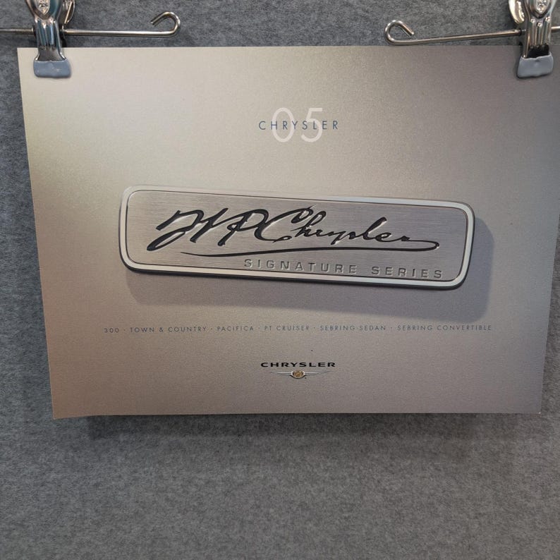 2005 Chrysler Signature Series Brochure 300 Town Country Pacifica PT Cruiser image 1
