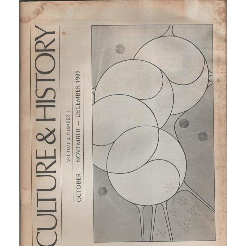 Culture & History Magazine, Volume 2 Number 1, October November December 1985 image 1