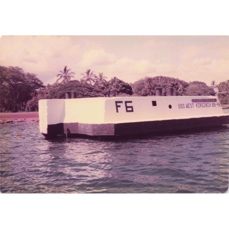 Vintage 1970s Pearl Harbor Battleship Row USS Tennessee Nevada Photos Lot of 8 image 1