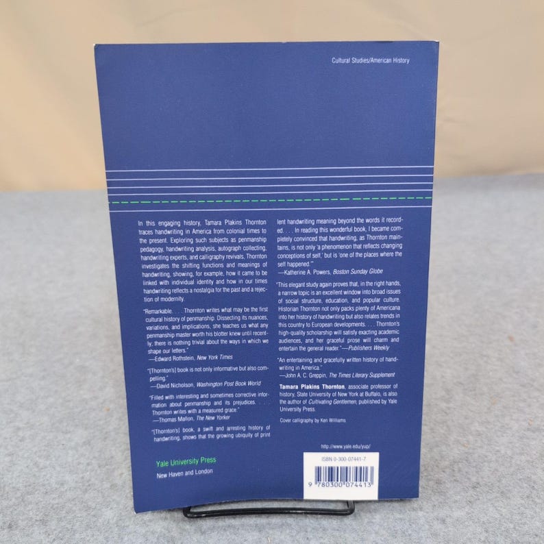 Handschrift in Amerika Eine Kulturgeschichte Tamara Plakins Thornton Yale Press VG+ Bild 2