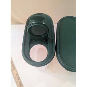 Tupperware Modular Mates Oval Storage Containers Set 5 Pieces Green Lids Vintage image 5